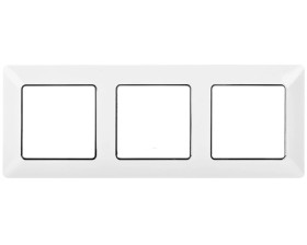VALENA LIFE Ramka potrójna biała/chrom 754033