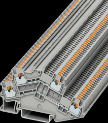 3214657 Double-deck terminal block, PTTBS 1.5/S, gray