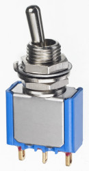 Przełącznik Wł.-wł. średnica wycięcia 6.5mm SPDT APEM Montaż panelowy długość przełącznika 7mm