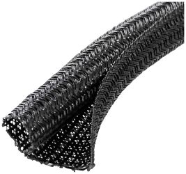 Quadrios 22CA163 22CA163 Wąż zbrojony czarny poliester 6 do 7 mm Produkty w metrach bieżących