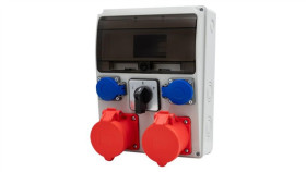 Rozdzielnica Lago 11M - Gniazda Proste 16/5, 32/5, 2X230v, L/P(32A)