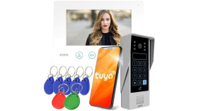 Wideodomofon Eura Vdp-90A3 Delta + Biały Monitor Tuya