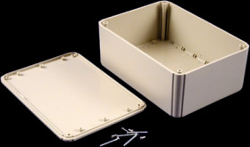 ABS enclosure, (L x W x H) 175 x 125 x 70 mm, light gray (RAL 7035), IP54, RL6555