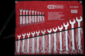 517.0043 Combination spanner set, angled, 21 pieces 6 - 32 mm