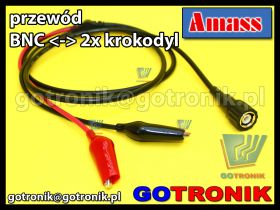 Przewód BNC - 2 x krokodyl