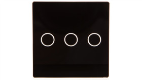 Touchme Mały Panel Szklany, Łącznik Potrójny, Czarny Tm532b