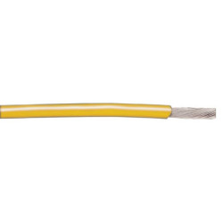 Przewód jednożyłowy linkowy 0,14 mm² Żółty Alpha Wire PTFE 26 AWG 600 V dł. 30m 7/0,16 mm +200°C MIL-W-16878/4, NEMA