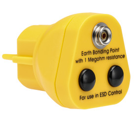Wtyk uziemiający Europejski Wtyk połączeniowy uziemienia EN61340-5 Tak RS PRO 1mΩ