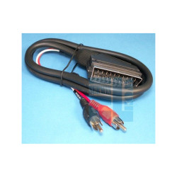 KABEL PRZEWÓD POŁĄCZENIOWY A/V EURO - 2x RCA / Chinch / 1,2m