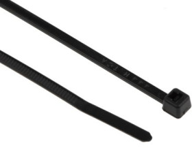 Cable tie, PA, (L x W) 100 x 2.5 mm, bundle-Ø 22 mm, black, -40 to 85 °C, 138-01980