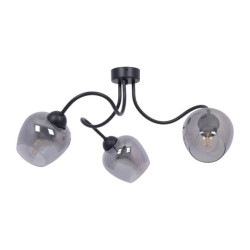 Lampa sufitowa SARA, grafitowe szklane klosze na E27, nowoczesna forma K-5195 Kaja Lighting