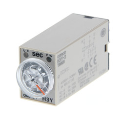 Timer Relay Wciskane 24V dc DPDT 4-stykowy Omron 30s jednofunkcyjny