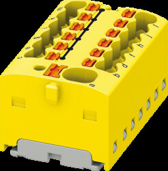 1046966 PTFIX distributor block, 4/12x1.5, yellow