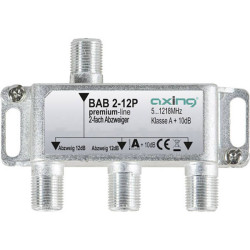 Axing BAB 2-12P Cable Tv Splitter 2-Way 5-1218 Mhz Audio &amp; Video Adapters