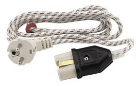 Przewód przyłączeniowy 2m z nasadką NZU-1 /do pracy na gorąco/ bawełniany PPN/ 2m