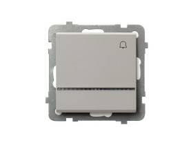 SONATA Wyłącznik zwierny przycisk dzwonek z podświetleniem niebieskim kaszmirowy ŁP-6RS/m/82 OSPEL