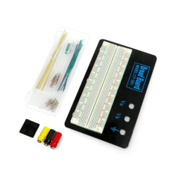 Płytka stykowa 830 otworów z wyprowadzeniami na zasilanie + podstawka + zworki 70szt.