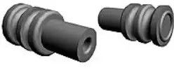Wire seal, for faston plug housing, 964971-1