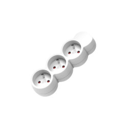 Przedłużacz 3gn 3m z uz. biały ORNO