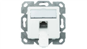 Telegärtner Gniazdo Podtynkowe 1Xrj45 Ekranowane Kat.5 Białe
