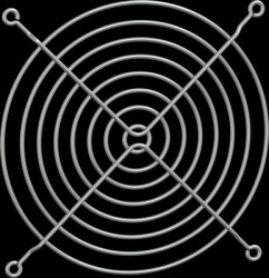 Metal protection grille, (W x H x Ø) 120 x 120 x 114 mm, NSYCVA114M