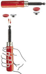 Drewniany uchwyt z wymienną płytką dociskową (TG, wysięg 140-175 mm / TGK / ≥GZ30 / ≥GM3 0Z) Bessey 3101390