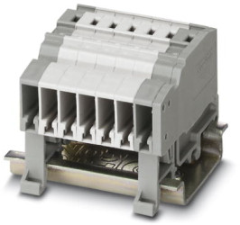 COMBI jack, spring balancer connection, 0.08-4.0 mm², 1 pole, 24 A, 6 kV, gray, 3042340