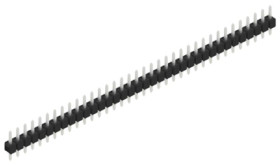 Pin header, 36 pole, pitch 2.54 mm, straight, black, 10048000