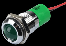 Q14P3CXXG220E Indicator LED, 220 V AC, 14 mm, wired, green/BrC