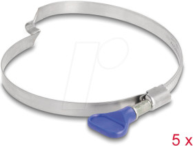 19614 Hose clamps with butterfly, 80 - 100 mm, 5 pieces, stainless ste