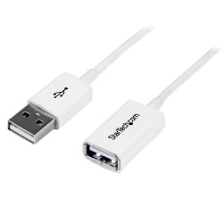 Kabel USB Złącze A USB A Złącze B USB A dł. 3m Przewód przedłużający USB USB 2.0 kolor: Biały
