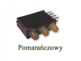 Wskaźnik LED 3x3mm pomarańczowy; 40mcd; do PCB