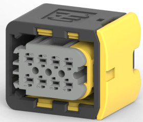 Socket, unequipped, 8 pole, straight, 2 rows, gray, 2-1418479-1