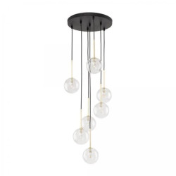 Lampa wisząca z kulistymi kloszami i złotymi elementami NILOS 7xG9 5362 TK Lighting