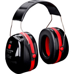 3M&#x2122; PELTOR&#x2122; Optime&#x2122; III Earmuffs, 35 dB, Black/Red, Headband, H540A-411-SV
