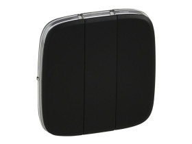 VALENA ALLURE Klawisze czarne wyłącznika potrójnego 755038 LEGRAND