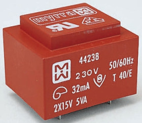 Transformator do druku 18V ac 230V ac 2 wyjścia THT 5VA