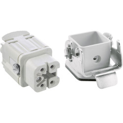 LAPP EPIC&#xAE; KIT H-A 4 BS AG 4P F Thermoplastic Panel-mount Housing