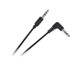 Kabel JACK 3.5 wtyk - JACK 3.5 wtyk 0.5m kątowo-prosty...