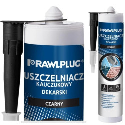 Uszczelniacz dekarski kauczukowy Rawlplug R-SL-DEK-07 czarny 300 ml – odporny na warunki pogodowe