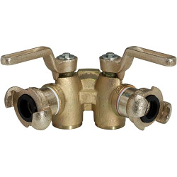 Double plug valve, L 177.2 mm, 10 bar, for jacks, 107895