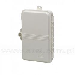 Przełącznica FTTH, IP65, 4x SC simplex, bez adapterów, zamykana na klucz