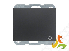 BERKER K.1 Gniazdo z uziemieniem schuko z samozamykającą się pokrywą i przesłonami antracyt mat lakierowany 47517206 HAGER