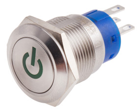 Nasadka przełącznika Zatrzaskowy SPDT średnica wycięcia 19mm, montaż panelowy RS PRO