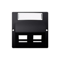 Simon Basic Pokrywa gniazd teleinformatycznych na Keystone skośna grafit matowy BMGKS2P/28