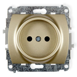 6GP-1, Gniazdko pojedyncze bez uziemienia złoty,