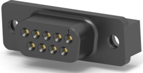 D-Sub socket, 9 pole, standard, straight, solder pin, 5207841-3