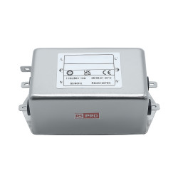 Filtr sieciowy 12A 1-fazowy 220kΩ 115/250 V AC 50 → 60Hz 2 x 4,0mH RS PRO Montaż w obudowie