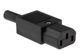 Złącze IEC IEC C13 Montaż na kablu Żeński 10A Proste liczba bezp None Śruba Bulgin