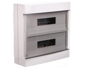 Rozdzielnica modułowa 2x18 natynkowa drzwi transp. seria 600 IP40 400x400x130 szara EC60036